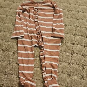 Posh Brown and White Striped Kids Footie